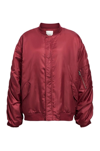 Mary Oversize Bomber Jacket, Cabernet